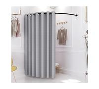 WPYGHLJN Cabine D'Essayage Mobile, Portable Magasin V¨ºtements Noir Vestiaire, Forme De C Rail Montage Mural Dressing pour Centre Commercial, Bureau et Chambre