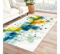WQBQKKX 3D Grand Tapis Salon Rug Fleurs Plage De Sable Doux Tapis pour WC Salle de Bain Lavabo Baignoire Douche Cuisine Salon(Bleu 12)-210x270cm