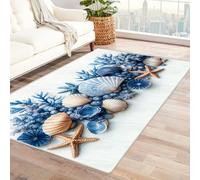 WQBQKKX 3D Home Tapis Moderne océan Rug Rétro Tapis Descente de Lit Lavable Rectangulaire Décoration pour Paillassons Entrée, Chambre d'enfant(Bleu 47)-240x300cm