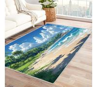 WQBQKKX 3D Tapis Doux Antidérapant Marines Paysages naturels Chambre Adulte Salon Modern Vintage Abstrait Pastel Carpet(Vert 37)-180x240cm