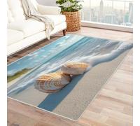 WQBQKKX 3D Tapis Salon océan Rug Bord de mer Moderne idéal pour la Cuisine et la Salle à Manger Carpet(Gris 49)-90x150cm