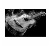WQBQKKX Abstrait Moderne Noir Et Blanc Tableau Chambre En Toile Musique Tableaux, Posters Et Arts DéCoratifs(Noir 72)-30x45cm Sans cadre