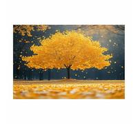 WQBQKKX Arbre de la vie Impression sur Toile Image Murale Nature d'automne Tableaux Decoration Murale Moderne - Salon Salle Panorama(Jaune 70)-30x45cm Sans cadre