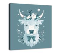 WQBQKKX Impression Sur Toile Animal,Tableau Decoration Murale Mignon Tableau Decoration Murale Moderne Salon décoration(Or 83)-50x50cm Encadrée