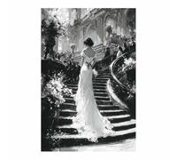 WQBQKKX Mural Xxl Nature Noir Et Blanc Poster En Toile Femme Moderne Decoration Murale Chambre Salle De Bain Cuisine Bureau(Blanc 53)-30x45cm Sans cadre