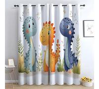 WQBQKKX Rideaux Salon Animaux de la forêt Feuilles de Plantes Très Doux Rideaux Vert Émeraude à Oeillet Rideau Opaque,Fenetre Chambre Salon Intérieurs-H160 x L100 cm (2 Panneaux)