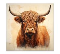 WQBQKKX Tableau décoratif animal Impression sur toile Minimaliste Tableaux Tableau Moderne Décoration Murale Salon Cuisine(Blanc cassé 70)-40x40cm Sans cadre