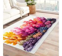 WQBQKKX Tapis de Salon OcéAn Nautique Bleu Coloré Plage De Sable Doux Tapis pour WC Salle de Bain Lavabo Baignoire Douche Cuisine Salon(Rouge 76)-120x150cm