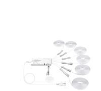 WQBQXNY Bande LED COB 24V for éclairage sous meuble, ruban néon avec interrupteur tactile à intensité variable(6x COB Neon Strip,NEUTRAL WHITE_3 METER_EUROPEAN POWER PLUG)