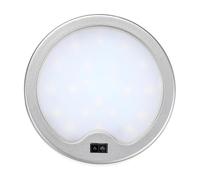 WQBQXNY Spots LED ronds 12 V avec détecteur de mouvement, éclairage de meubles, mini-encastrés for vitrines et panneaux lumineux, 3 W(Sliver,Warm White)
