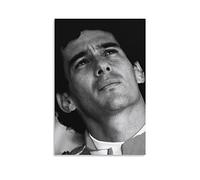 WQBYDS Affiches et impressions 50 * 70cm Senza Cornice The Racing Driver Ayrton Senna Look Up Scroll Picture Print Living Room Walls Decor Home Posters