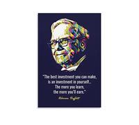 WQBYDS Affiches et impressions 60 * 80cm Senza Cornice Warren Buffet Decorativi Soggiorno Poster