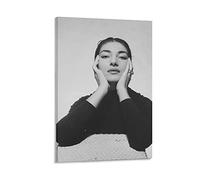 WQBYDS Affiches et impressions 60 * 90cm Senza Cornice Il soprano Maria Callas 1956 Regalo Soggiorno Stampe Camera da letto Decor Poster Opere d'arte