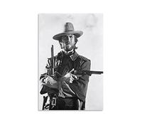 WQBYDS Impression sur toile Affiche 40 * 60cm Senza Cornice Clint Eastwood film cowboy stampa dipinti immagine per soggiorno camera da letto decorazione