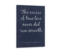 WQBYDS Impression sur toile Affiche 40 * 60cm Senza Cornice Il corso del vero amore non ha mai funzionato liscio poster e arte murale Arredamento moderno della camera da letto familiare