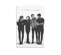 WQBYDS Peintures Sur Toile 30 * 50cm Senza Cornice 5 Secondi di Estate: 5SOS Musica Poster Band Hip Hop Chitarra Concerto Decorazione Della Parete di Arte della Tela Poster per Camera Estetica