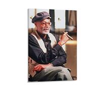WQBYDS Peintures Sur Toile 50 * 70cm Senza Cornice Melvin Van Peebles Attore che fuma poster di sigari e stampe d'arte murali Arredamento moderno per la casa da letto della famiglia