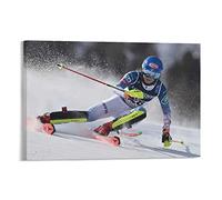 WQBYDS Peintures Sur Toile 60 * 90cm Senza Cornice Atleta Mikaela Shiffrin Ski Queen Tela decorativa Wall Art Soggiorno Poster Camera da letto