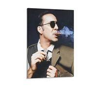 WQBYDS Tableau Toile Decoration 60 * 80cm Senza Cornice Attore Nicolas Cage's Cool Smoking Poster Decorazione Soggiorno Camera da letto Pittura