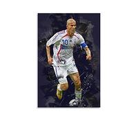 WQBYDS Tableau Toile Decoration 60 * 90cm Senza Cornice Zinedine Zidane Französischer Fußballer Poster Canvas Wall Art Pictures for Bedroom Wall Art Gifts Decor