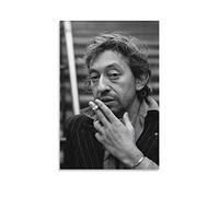 WQBYDS Toile Peinture 60 * 80cm Senza Cornice Serge Gainsbourg Poster Decorazione Soggiorno Camera da letto Pittura