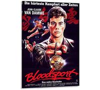 WQBYDS Toile Tableau 50 * 70cm Senza Cornice Bloodsport Van Damme Classic Film Film Poster Decorazione Soggiorno Camera da letto Pittura