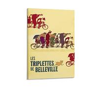 WQBYDS Toile Tableau 60 * 80cm Senza Cornice Les Triplettes De Belleville Film Commedia 2003 Modern Family camera da letto Decor Poster