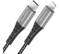 WQD-0,5m USB-C à Lightning 8 Pin Nylon Câble de Charge & Données Chargement Ultra Rapide Certifié MFi pour Apple iPhone 14 13 12 11 Pro Max Mini Connecteur Métallique Livraison de Puissance