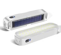 Wqd-1-Pièce Led Lanterne Solaire Lampe De Camping Magnétique Lumière De Tente Extérieure 6000mah Usb Rechargeable Accessoires De Camping Banque De Puissance Lampe De Secours Pour Blockout (Blanc)