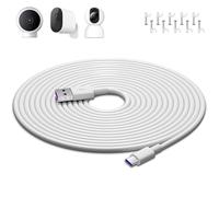 WQD-10M Extra Long Câble USB Type-C pour Mi Camera 2K Magnetic Mount, Power Extension Cables Security Cameras Câble USB Type-C pour Mi Wireless Outdoor Security Camera 1080p,Blanche