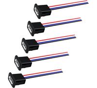WQD-5 Pièces Câble Queue Cochon Prise USB étanche, Connecteur USB Femelle 3A 4 Broches Avec Boucle Snap Groove, USB 2.0 Câble Femelle En Queue De Cochon Câble D'alimentation D'extension 24AWG