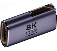 WQD-Adaptateur HDMI femelle vers HDMI 2.1 femelle UHD - Doré - Angle de 90 degrés - Compatible HDTV 8K 60Hz