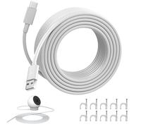 WQD-Câble de Charge USB vers USB C pour Caméra de Sécurité, 10M Câble Extra Longue d'Alimentation Câble USB Type-C pour Mi Caméra 2K Magnétique Mont, Mi Sans Fil Extérieur de Sécurité Caméra 1080p