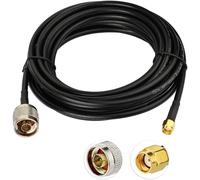 WQD-Câble RPSMA N 5m Connecteur N Mâle À Faible Perte Vers RPSMA Mâle KSR195 Câble Coaxial D'Extension Pour Antenne Lightning Yagi Hotspot HNT Miner RAK Nebra Bobcat LoRa Gateway Antenne.