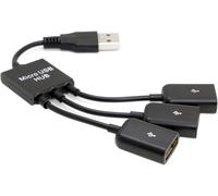WQD-Cablecc Câble USB 2.0 vers 3 Ports pour Ordinateur Portable, Ordinateur Portable, Souris, Disque Flash