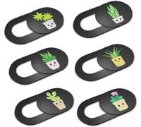 WQD-Cache caméra Ordinateur Extra-Plat Noir (Lot de 6) pour Webcam PC Portable, Mac et Tablette Plante Set-G3