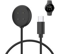 WQD-Chargeur Compatible avec Google Pixel Watch 3/Pixel Watch 2, Station de Charge Magnétique avec Câble de Chargement USB-C de 1M pour Fitbit Ace LTE/Versa 4/3/Sense 2/Sense (Noir, 50cm USB C)