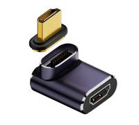 WQD-Connecteur magnétique HDMI 2.1, HDMI mâle vers femelle coudé à 90 degrés vers le haut, 8K @ 60 Hz, 4K @ 120 Hz, 48 Gbit/s, adaptateur de changement de sexe plaqué or
