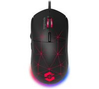 WQD-CORAX Souris Gaming - avec câble, éclairage LED Multicolore, Prise USB, Souris Filaire PC avec 5 Touches programmables, Interrupteur DPI Jusqu¿à 3 200 dpi, câble recouvert, Noir