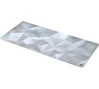 WQD-Crystal Onyx White XL Tapis de Souris XXL 900x400 mm, Guide de Souris Lisse, Bord imprimé, Base en Caoutchouc antidérapant, Design élégant