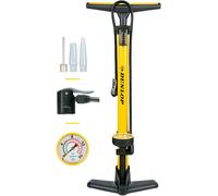 Wqd-Dunlop Pompe À Vélo Avec Double Valve - Pas De/Avec Manomètre - Pompe À Pied Pour Velo Avec 2 Adapteurs - Pour Valve Dunlop, Presta Et Schrader - Pompe 11-12bar/ 160-180 Psi - Plastique - Noir
