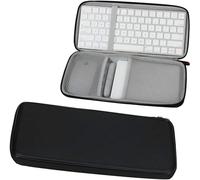 WQD-Étui de transport rigide pour Apple Magic Keyboard MLA22LL/A + Trackpad 2 MJ2R2LL/A + Souris Bluetooth (PU, Noir)