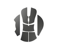 WQD-Gaming Bande agrippante pour Les Souris Model D- (Minus) - Anti-dérapante, résistante au Gras et à la Sueur, 0,5 mm d`épaisseur, prédécoupé, Application Facile, adhésif 3M - Noir