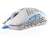 WQD-HK Gaming Mira M Souris de jeu RVB ultra légère Coque en nid d'abeille 63 g Max 12 000 ppp Filaire USB 6 boutons programmables Mémoire intégrée Grips antidérapants Mira-M Massalia