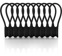 WQD-Lot de 10 attaches de câble magnétiques réutilisables en silicone pour organiser et regrouper les fils, câbles d'écouteurs, cordons et chargeurs