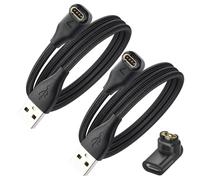 WQD-Lot de 2 Chargeurs pour Garmin Fenix 7, 7S, 7X, 6, 6S, 6X Pro, 5, 5S, 5X Plus, 1M Câble de Charge USB Tressé en Nylon pour Garmin Forerunner 935, 945, 745, 45, 45S, 245, Approach S10, S40, S60