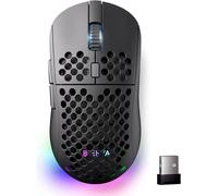 WQD-M1 Souris de Jeu sans Fil, Capteur Optique 24 000 DPI, Léger 90g, 6 Boutons Programmables, Éclairage RGB, Autonomie 180H, 2.4GHz/Bluetooth/USB-C Souris Gamer, Noir