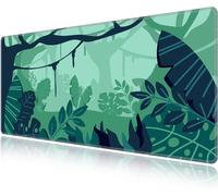 WQD-Motif Tapis de Souris Imperméable 70x30x0,3cm, Grand Gaming Ordinateur Mouse Mat Améliore la Précision et la Vitesse (700x300x3mm, Verdure 2)
