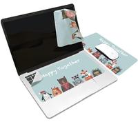 WQD-Multifonction Tapis de Souris, 3 en 1 Mouse Pad pour Ordinateur Bureau, Portable & Lavable, Ultra Mince Mousepad, Protection d'Écran, Chiffons de Nettoyage en Microfibre, Happly Together