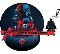 WQD-Pack Star Wars Cadeaux de Dark Vador, Porte-clés et clé USB Original 32 Go + Tapis de Souris Ergonomique Darth Vader - Cadeaux Originaux Anniversaire et Noël pour Femme et Homme
